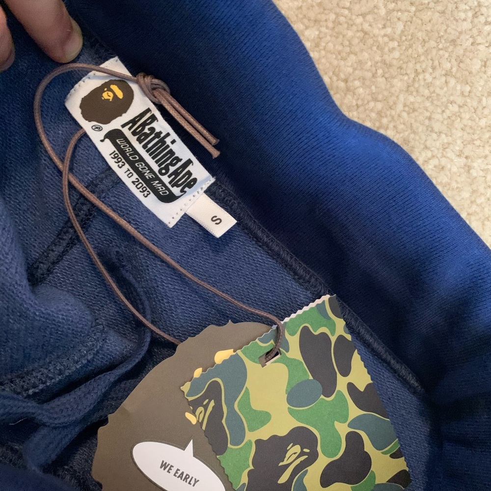 SOLD - Bape A Bathing Ape Blue Shark Shorts Small - Picture 3 of 7